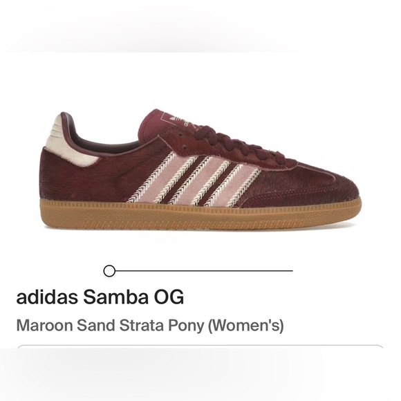 Adidas Samba OG Maroon Sand Warm Clay Strata Pony Hair Sneakers - Picture 1 of 6